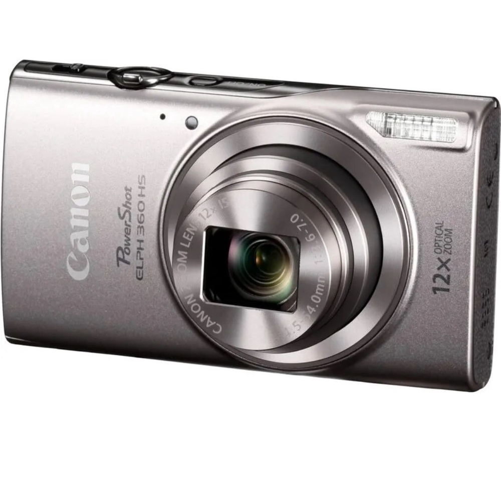 Canon PowerShot ELPH 360 HS 20.2MP Digital Camera 12x Optical Zoom Wi-Fi Silver